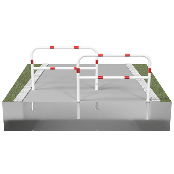 Access barriers | removable and revolving | with triangular locking mechanism | without quarter-bent bar | hot-dip galvanized | total width: 2000 mm